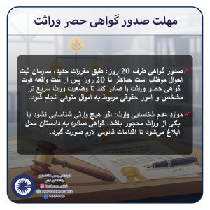 صدور گواهی حصر وراثت در قانون برنامه هفتم چگونه انجام میشود؟ شرایط و مراحل صدور 2 گواهی حصر1
