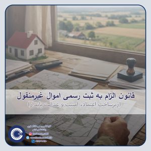 قانون الزام به ثبت رسمی اموال غیرمنقول؛ زیرساخت اعتماد، امنیت و عدالت پایدار