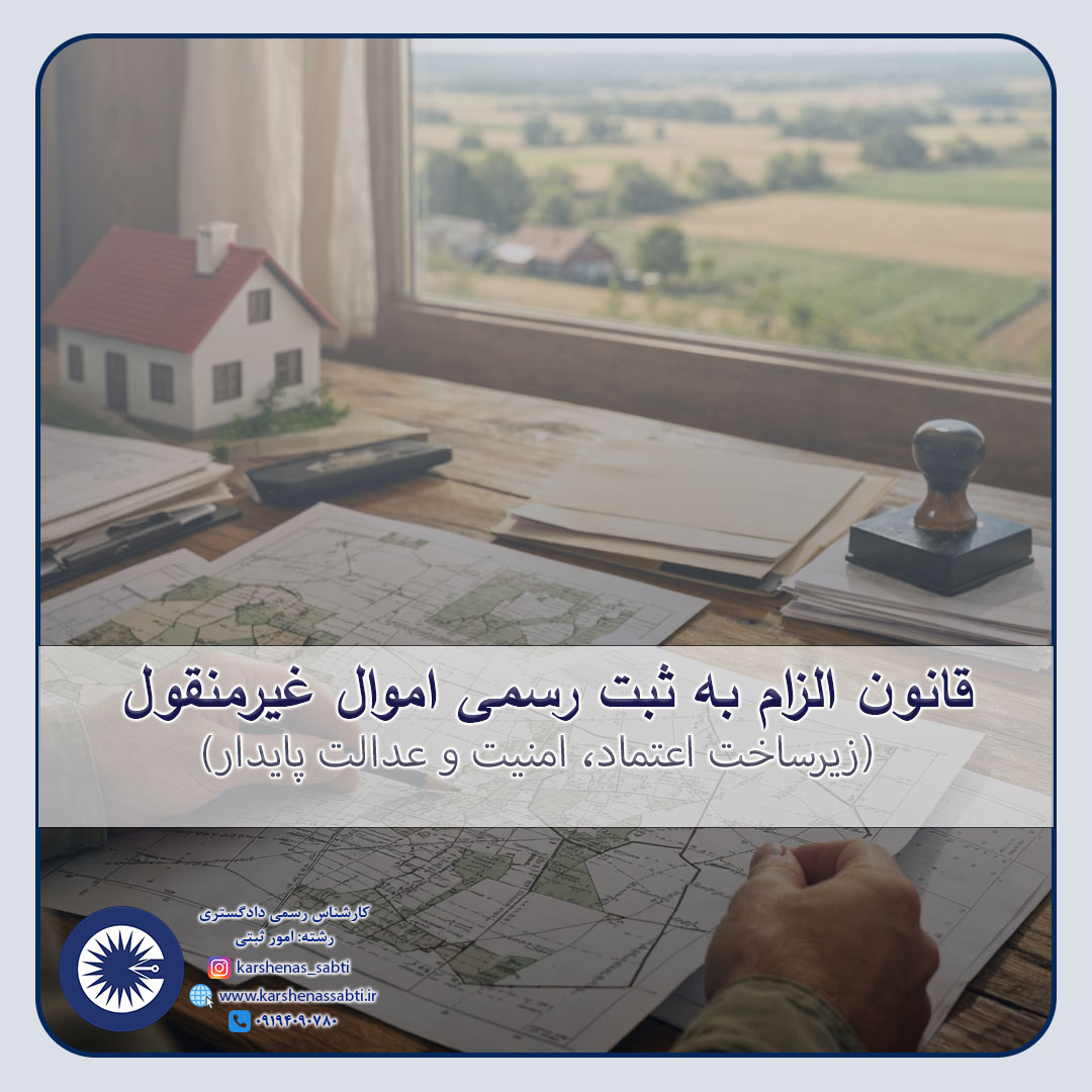 قانون الزام به ثبت رسمی اموال غیرمنقول؛ زیرساخت اعتماد، امنیت و عدالت پایدار