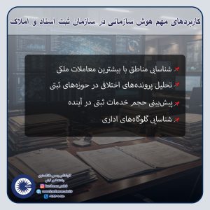 هوش سازمانی در سازمان ثبت اسناد و املاک چیست و چه تأثیری بر مدیریت دادههای ثبتی دارد؟ 3 هوش سازمانی2