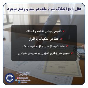 اختلاف متراژ ملک در سند و وضع موجود چگونه بررسی میشود؟ | نقش کارشناس رسمی ثبتی 2 پست اختلاف متراژ